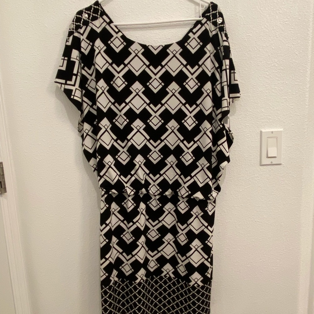 White house black market size extra large blouson dress career